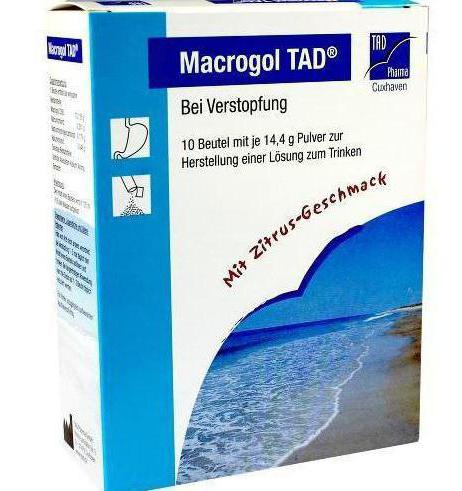 "Macrogol" - τι είναι αυτό; Οδηγία, περιγραφή, εφαρμογή